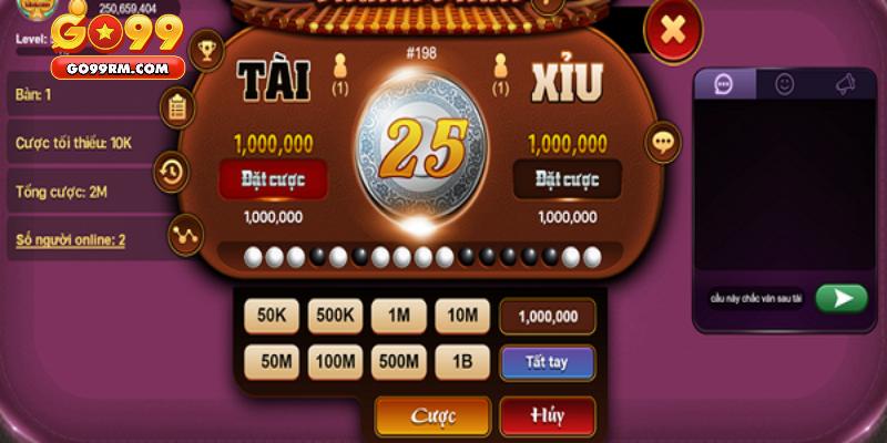 Bí quyết chơi tài xỉu GO99 bách chiến bách thắng